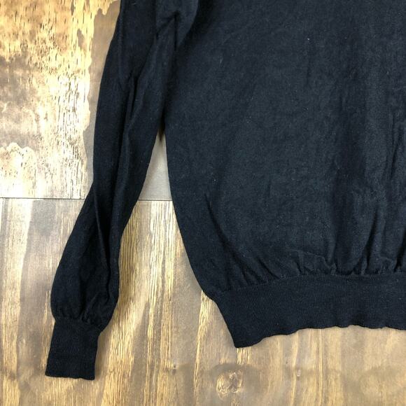 Daniel Hechter Paris Mens Sweater Black V Neck 100% Merino Wool Small - Picture 4 of 12